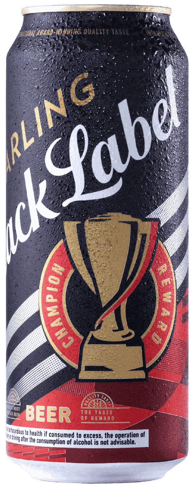 Carling Black Label 440ml can — Champion Reward, international award-winning quality taste