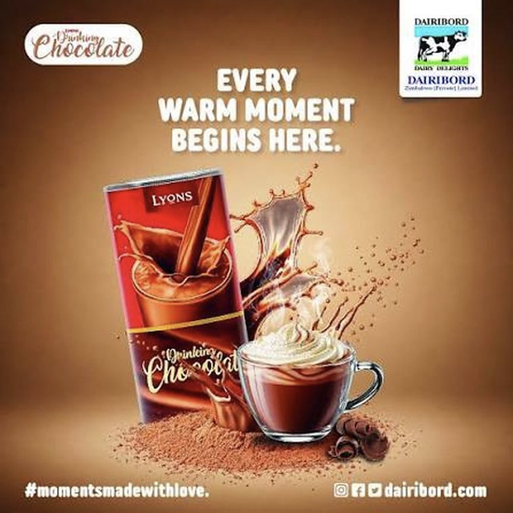 Dairibord Lyons Drinking Chocolate — every warm moment begins here