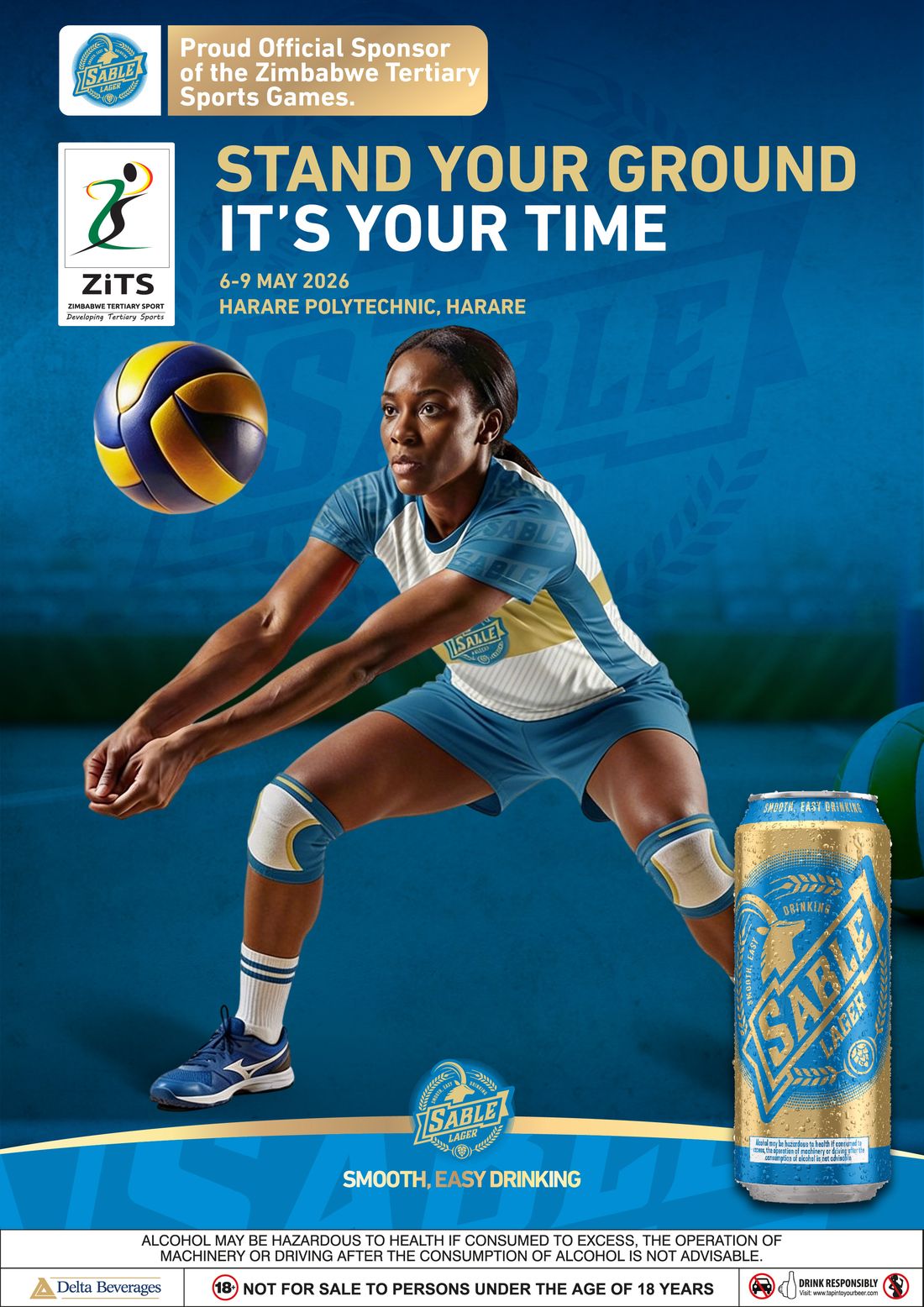 A volleyball player digging the ball — Stand Your Ground