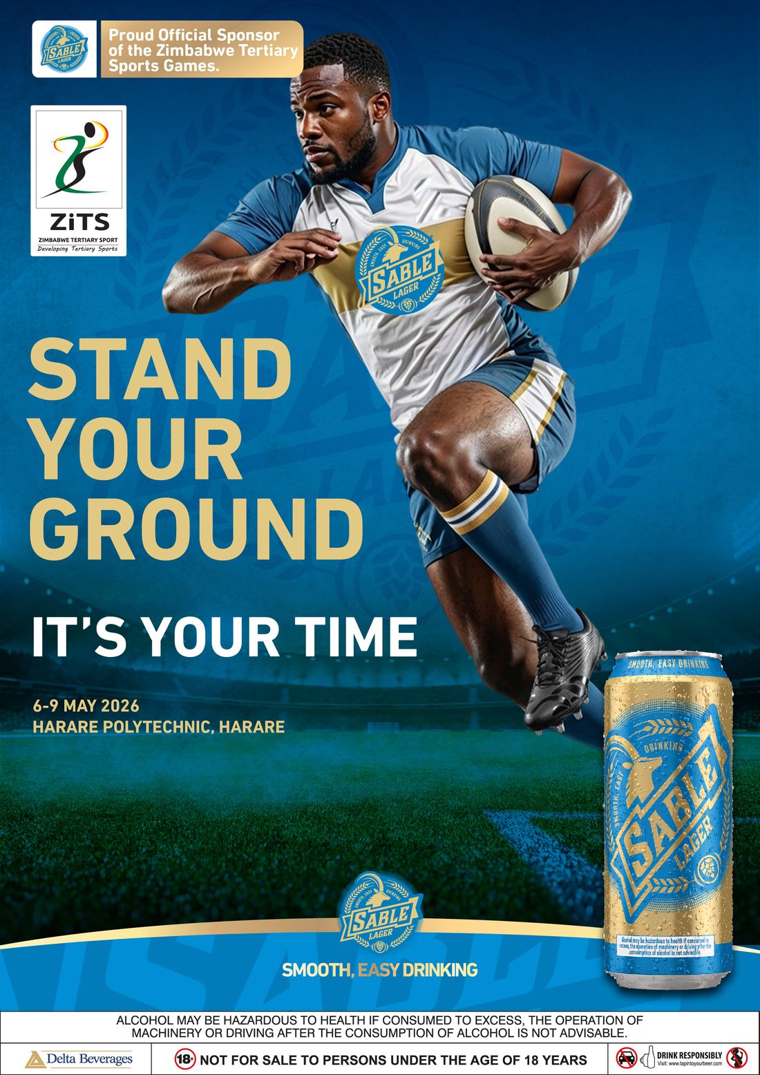 A rugby player running with the ball — Stand Your Ground