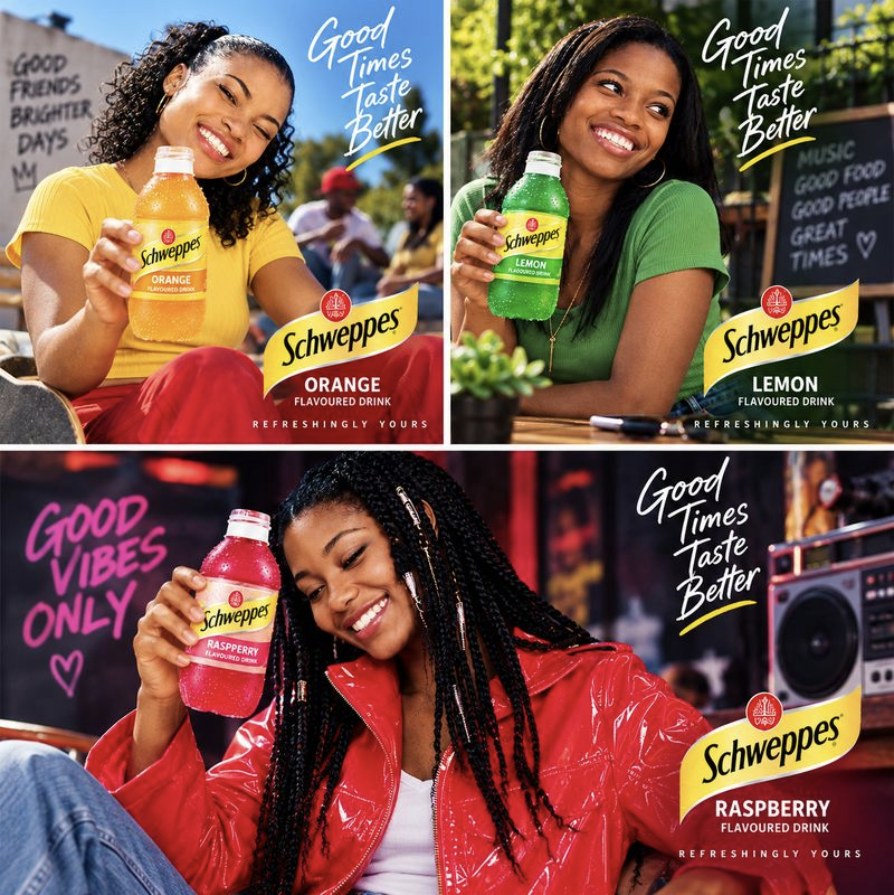 Schweppes executions across the three flavours